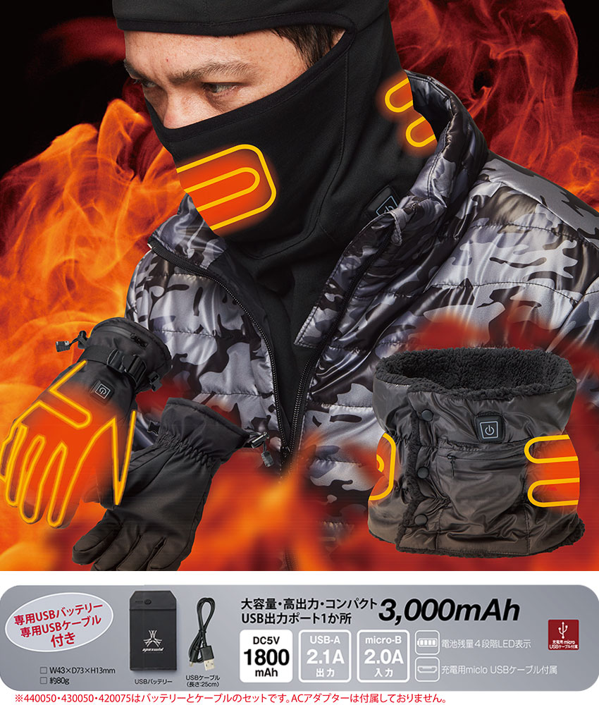 ヒーターグローブ バッテリーセット