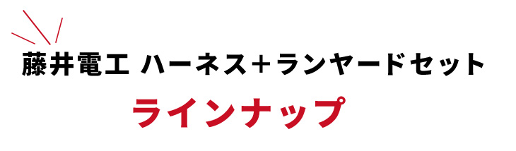 藤井電工 ハーネス＋ランヤードセットラインナップ