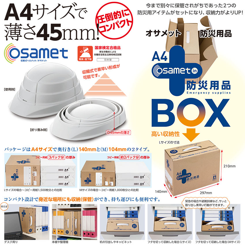 オサメット防災用品 帰宅支援セットL