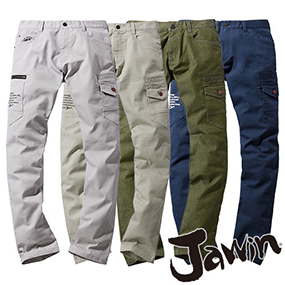 Jawin ストレッチノータックカーゴパンツ