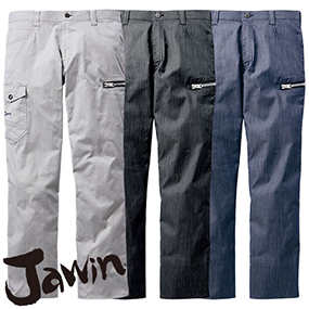 57402 Jawin ストレッチノータックカーゴパンツ