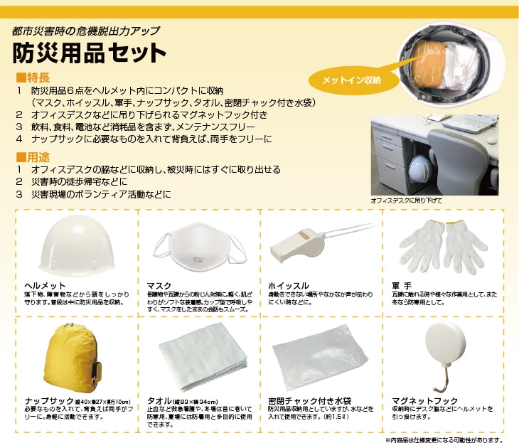 防災用品 MPヘルメットセット