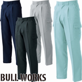 118 BULL WORKS ワンタックカーゴパンツ