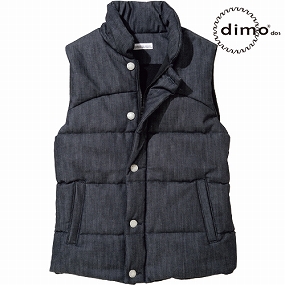 D615DENIM デニムフェイクダウンベスト