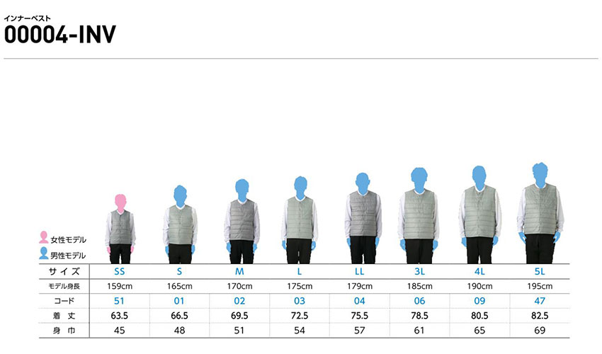 インナーベスト SS～LL