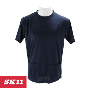 521921-NVY-M、521922-NVY-L、521923-NVY-LL、521924-NVY-3L SK11 ポケット付き半袖Tシャツ